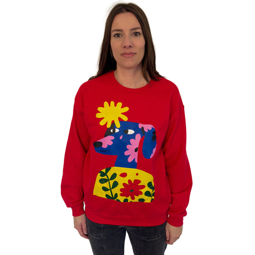 Funky Flower Teckel Sweatshirt