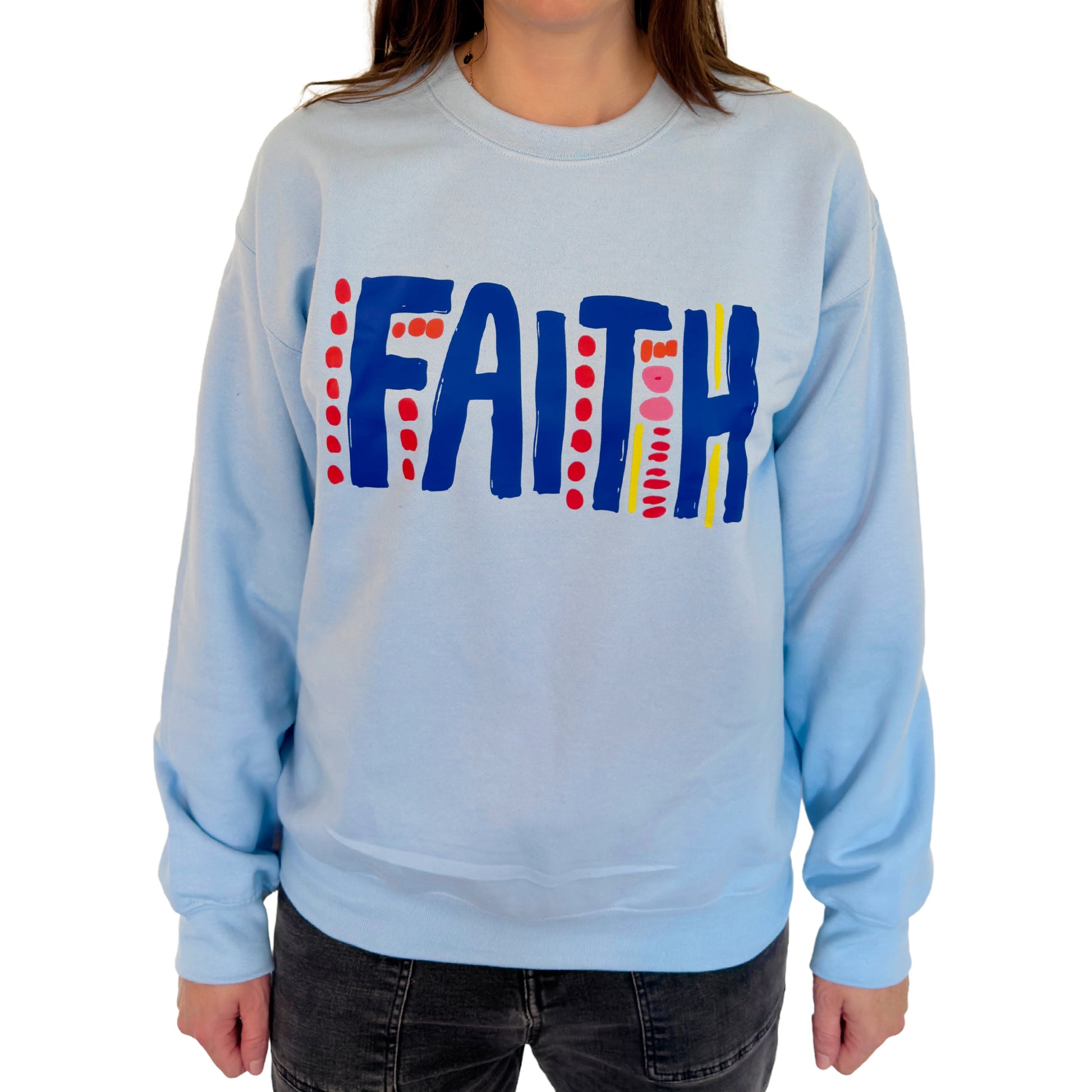 Faith Sweatshirt - Light Blue