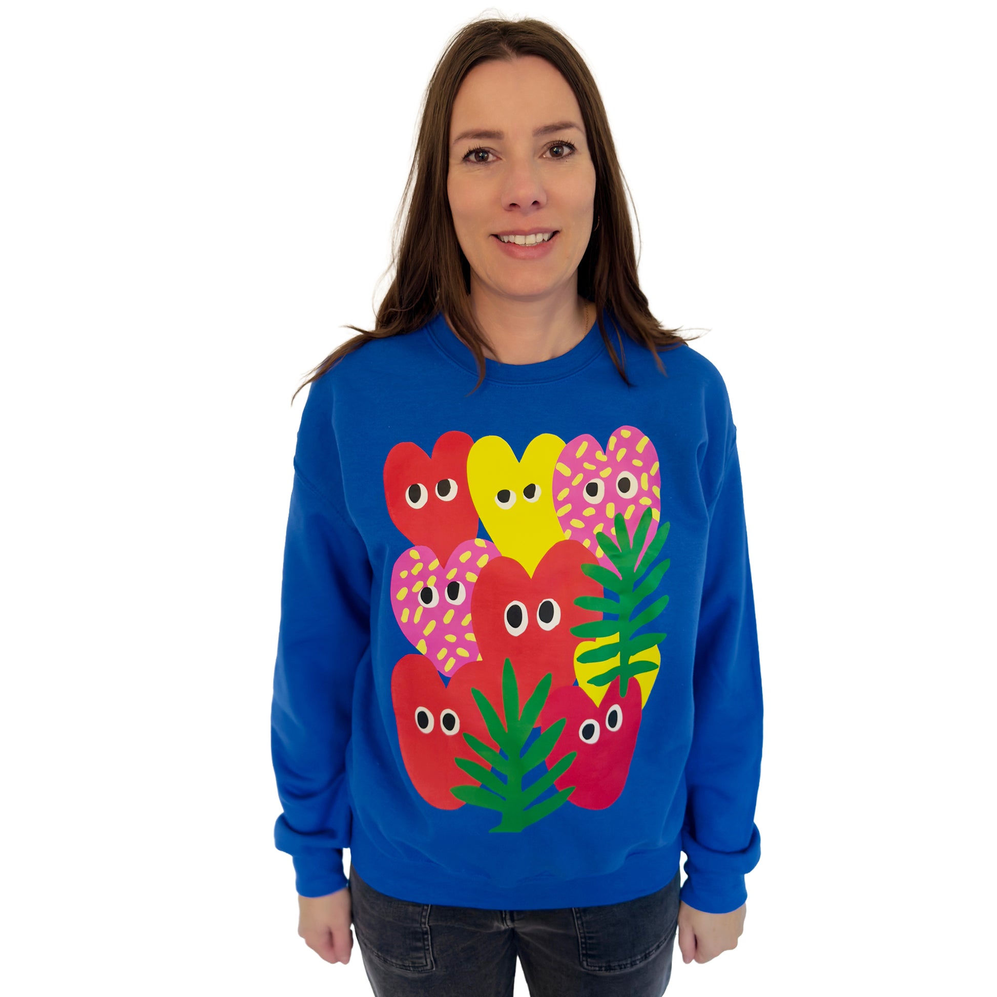 Hearts Parade Sweatshirt - Blue Royal