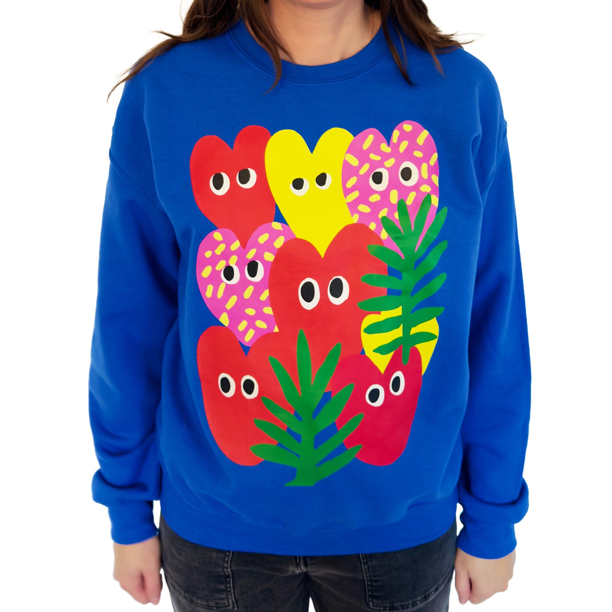 Hearts Parade Sweatshirt - Blue Royal