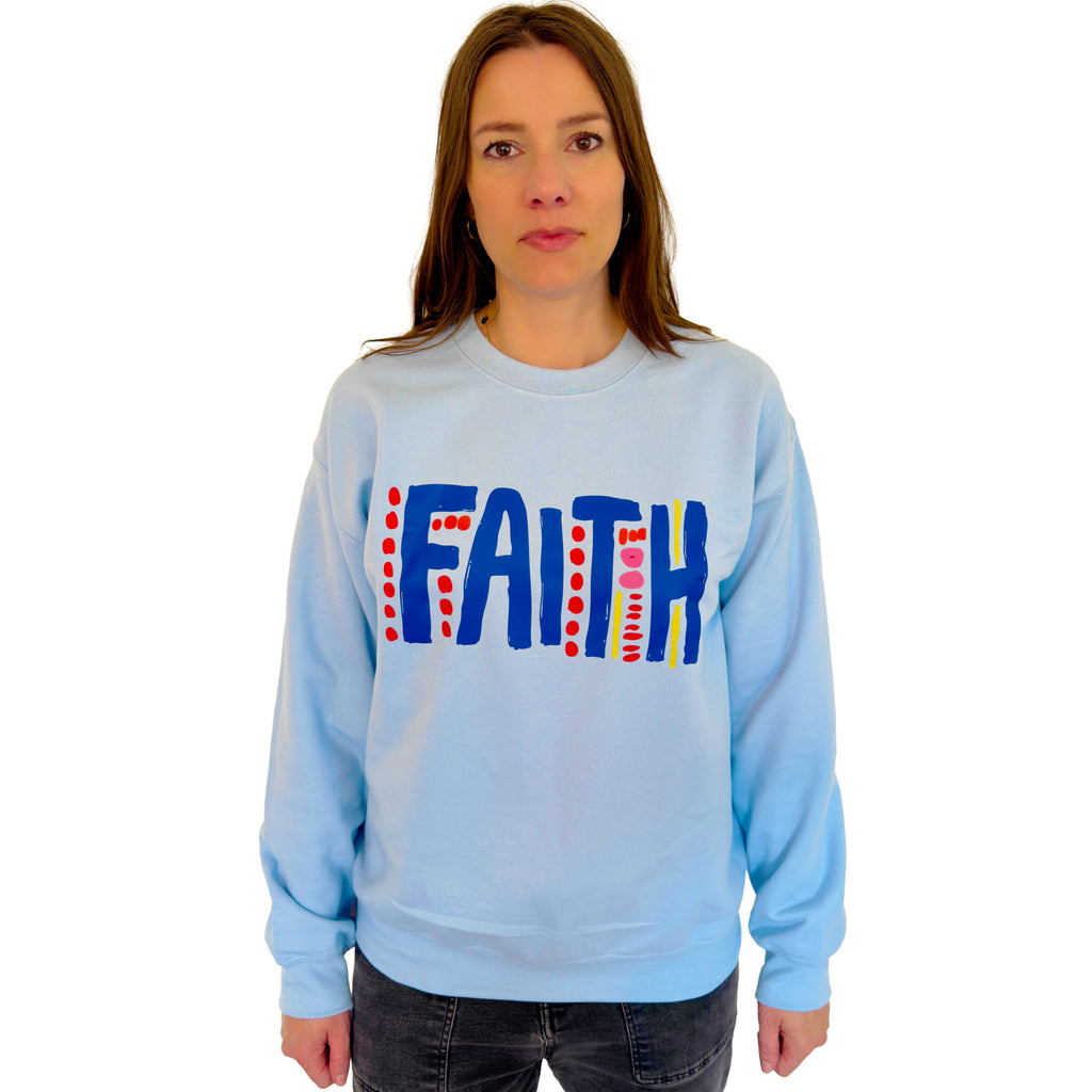 Faith Sweatshirt - Light Blue