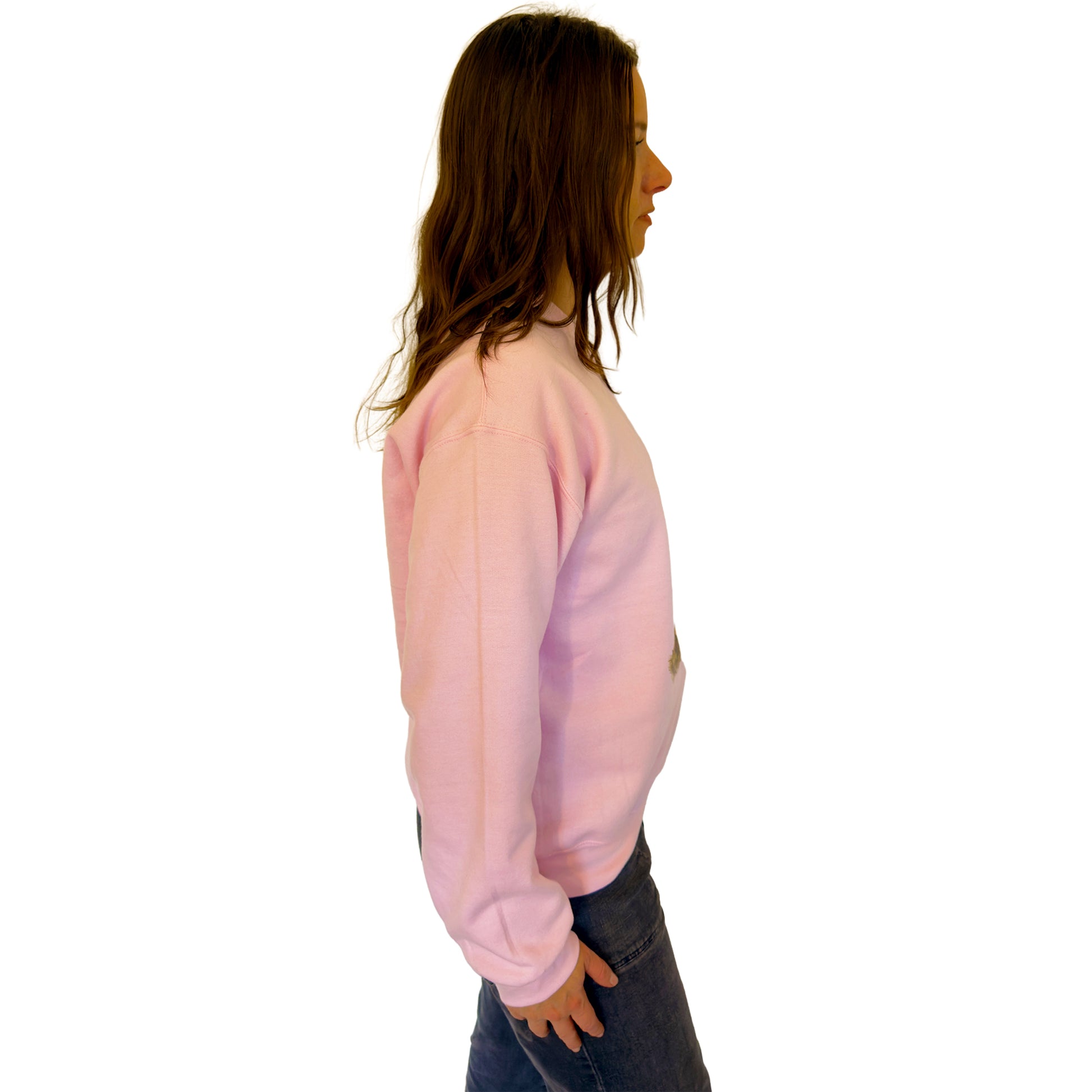 Leopard Christmas Tree Sweatshirt - Light Pink